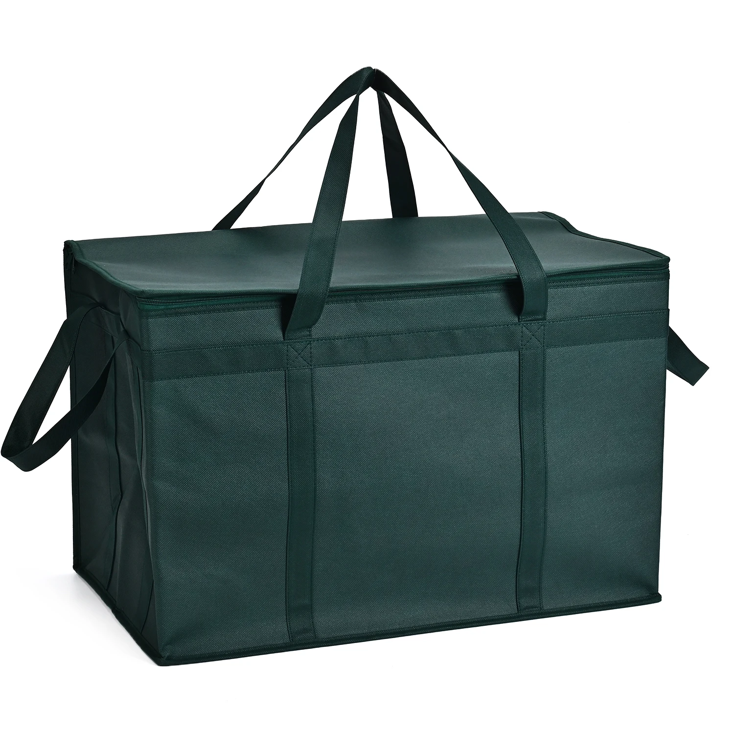 Manufacturer Customization Takeaway Insulation Cooler Bag Black Waterproof Travel Cooler Bag Non Woven Cooler Bag supplier