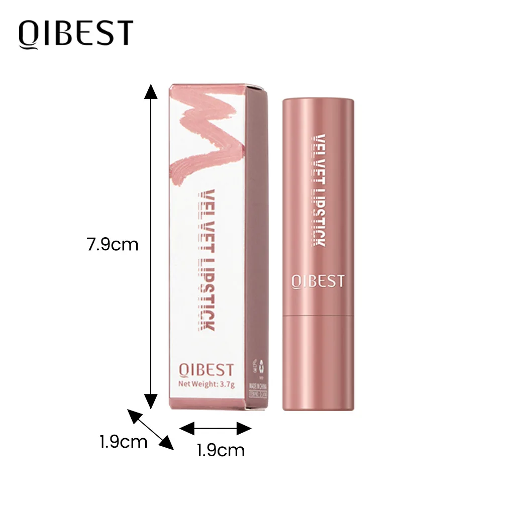 QIBEST 10 Color Matte Lipstick Makeup Waterproof Long Lasting Lip Stick Red Pink Lip Tint Velvet Lipsticks Women Cosmetics