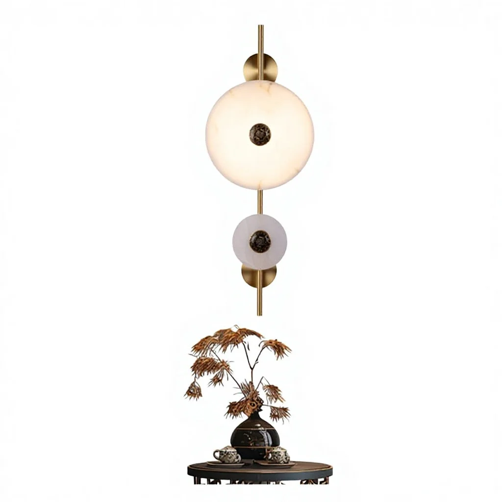 New Chinese-style Copper Wall Lamp Living Room TV Background Wall Designer Creative Modern Minimalist Bedroom Lighting Fixture