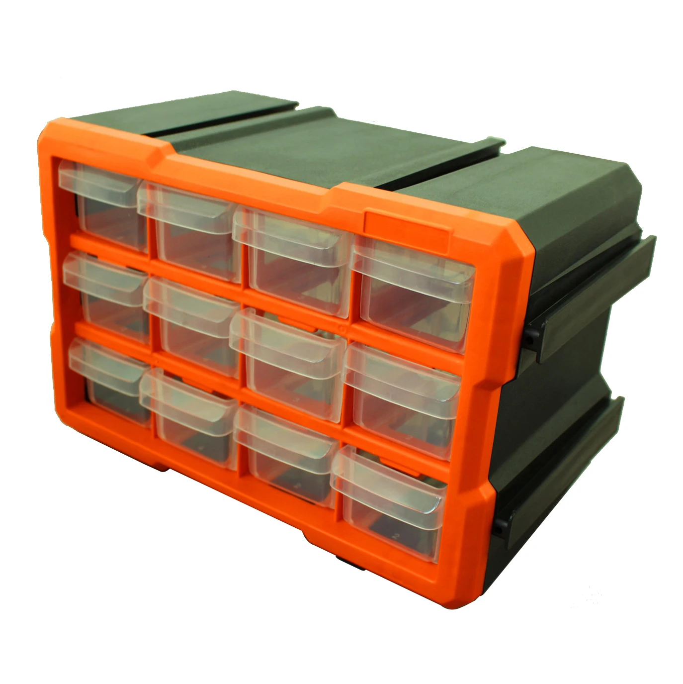 Wall Mount Stackable 12 Drawer Plastic Parts Cabinet Storage Box Hardware Organizer for Building Blocks