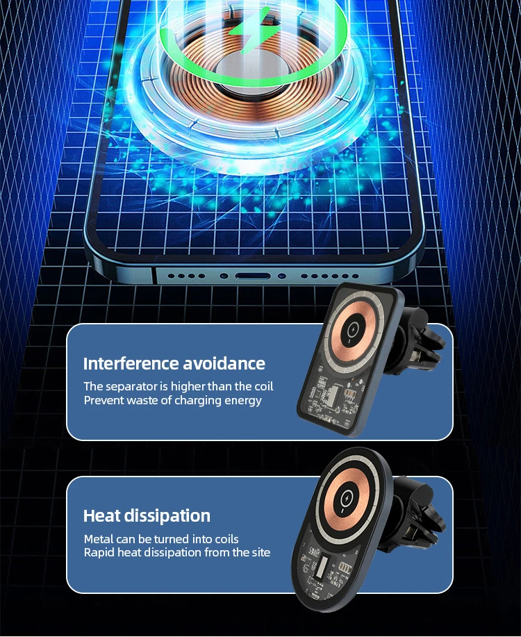 Wholesale Portable Smart Fast Charge 15w Qi Wireless Chargers Mount