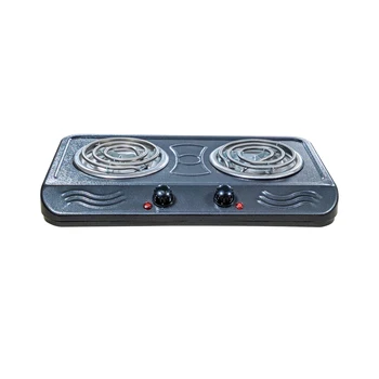 Stainless Steel Panel Double Coil Hot Plate 2000W Electric Stove