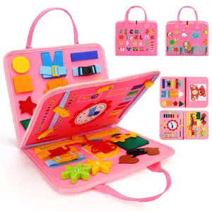 Customization 8 in 1 Toddler Busy Board Years Old Kid Montessori Toys Busy Bag Book for 1 Year Old Baby Sensory Board Learning