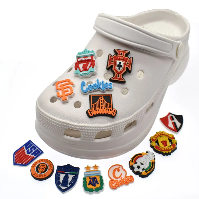 Pvc Croc Charms Football Sports Team Croc Shoe Charm For Gift Cookie ...