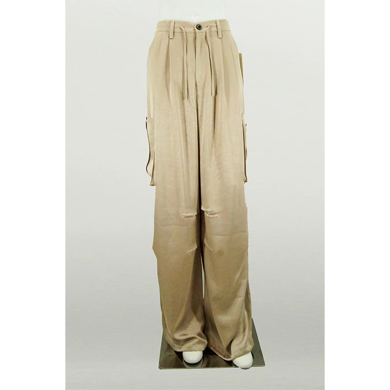 2025 New Women's Cargo Pants High Waisted Loose Fit Paratrooper Trousers American Retro Wide Leg Quick Dry Workwear Pants