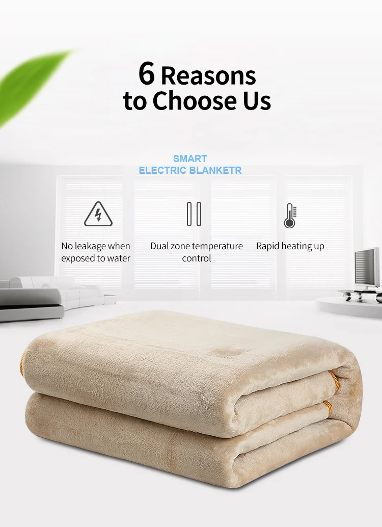 Wholesale Winter Heated Throw Blankets For Bed Doublelayer Flannel