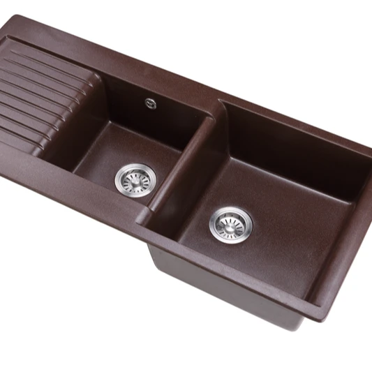 Jm105 石英石水槽的厨房 Buy 厨房水槽多功能带有沥水架 天然石英石厨房水槽 黑色厨房水盆双碗孔高端product On Alibaba Com