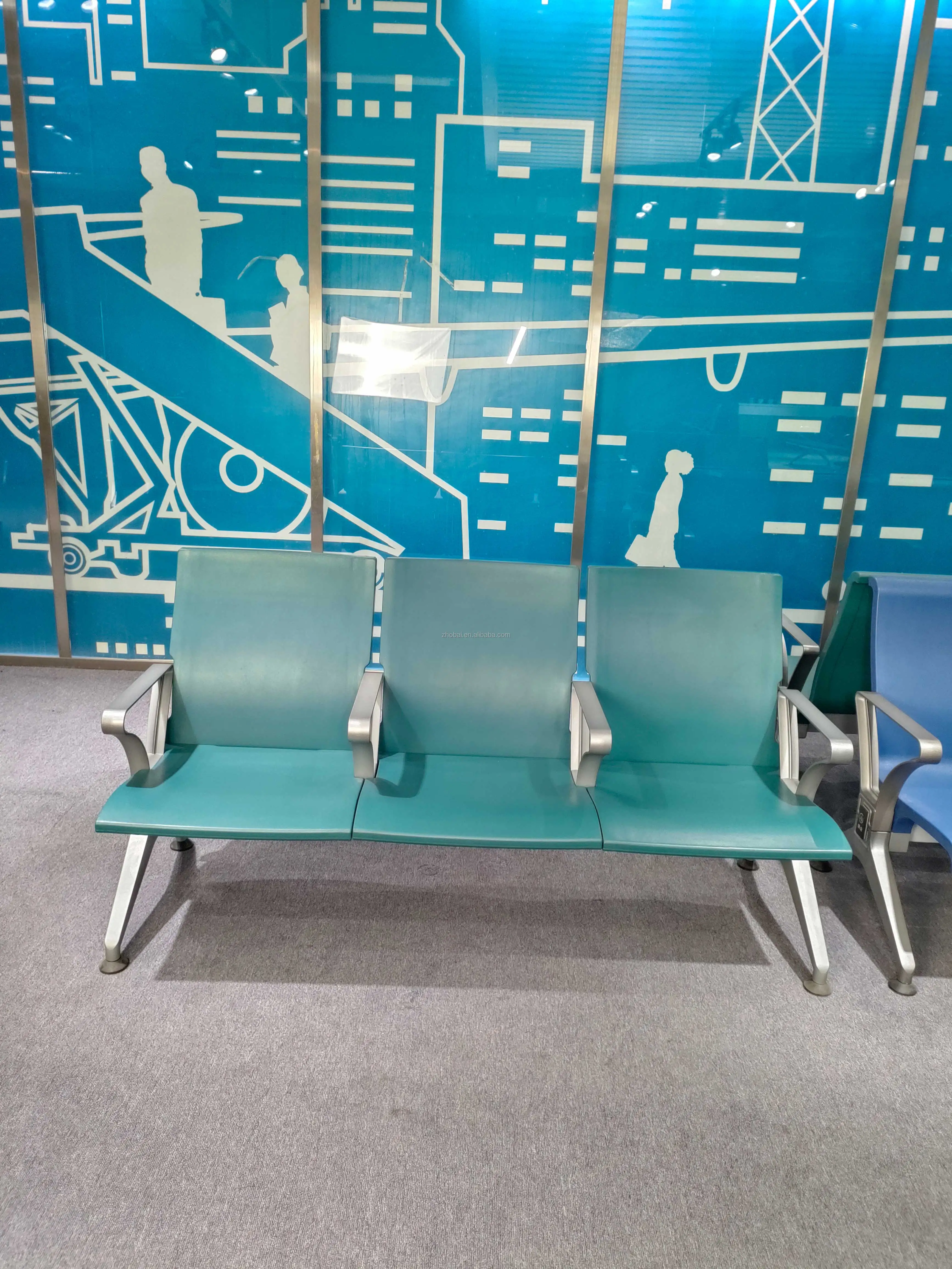 High Quality Customized Modern 1-5 Seat PU Aluminum Alloy Hospital Waiting Chairs 5-Year Warranty for Clinics Dental Schools 2