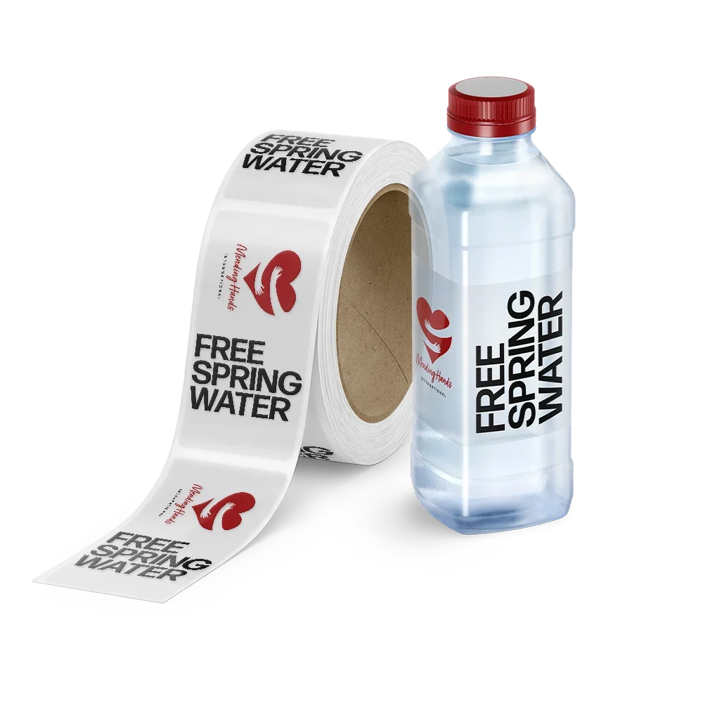 Custom Adhesive Transparent Label White Vinyl LOGO Clear Waterproof Sticker Cosmetics/Beverage/Honey Jar Bottle Packaging Labels