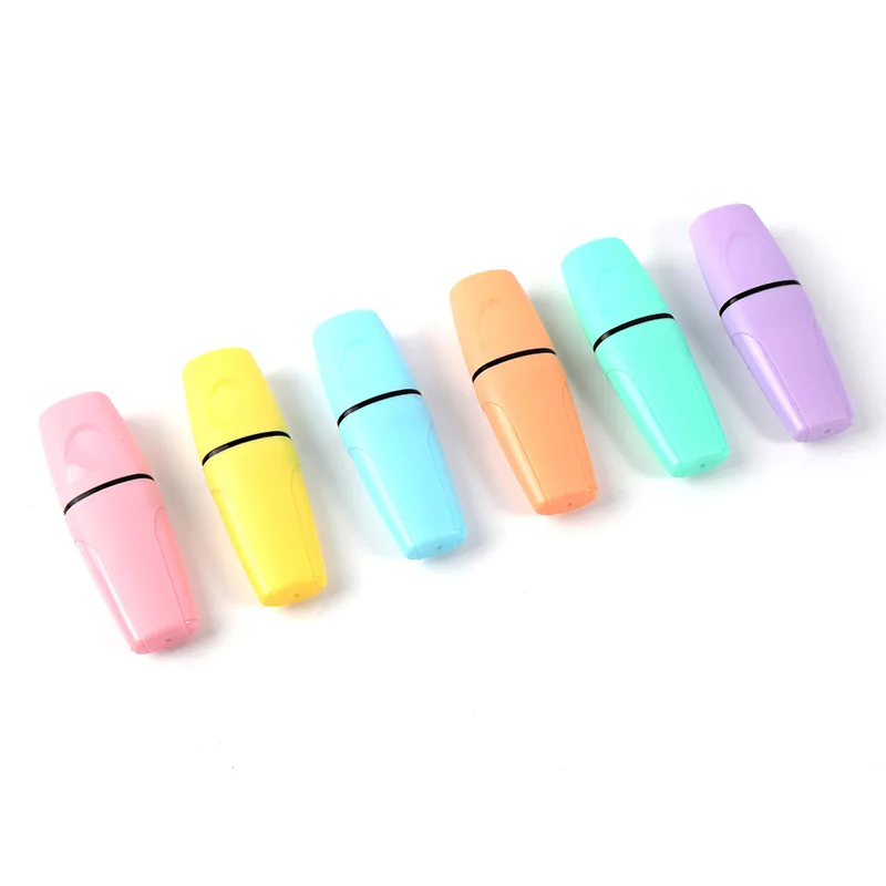 Macaron Single Head Highlighter Bulk Student Color Highlighter Highlight Marking Oblique Head Color Pen