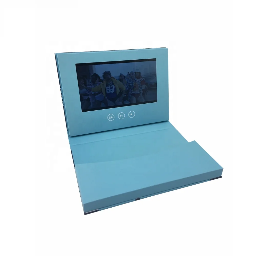 Custom Lcd Display Hd 3X Video Player 7-inch Tft Touch Screen Module Paper Video Card Europe Angel Folk Art Business Gift 1pcs