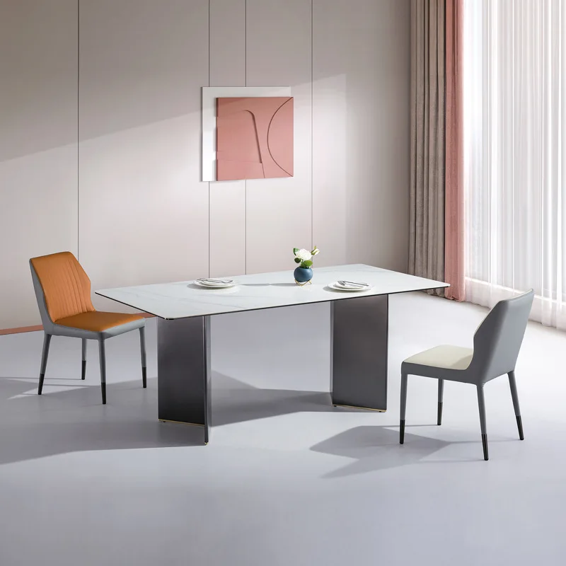 Photo inspiration: Gallery Detail: Italian Minimalist Dining Tables Double Metal Endfeet Designed Base