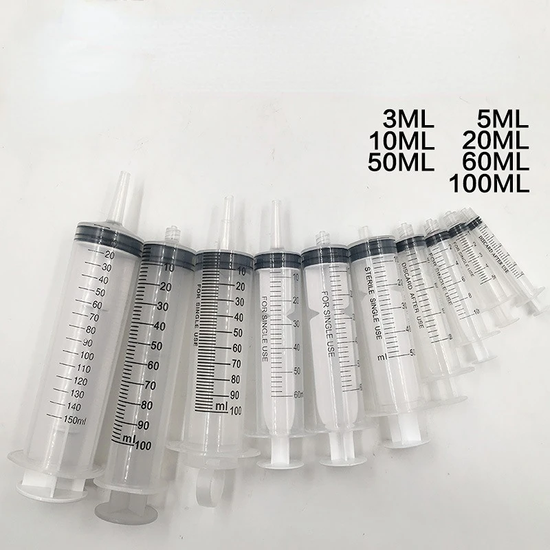 Пластиковый шприц с винтовым шприцем большой