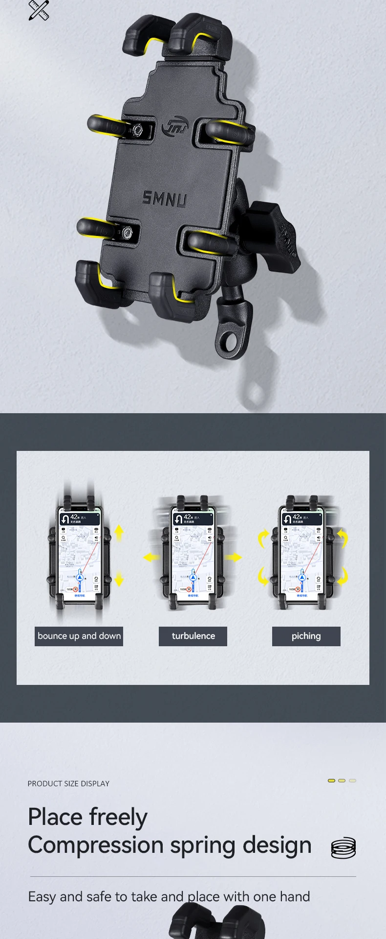 High Quality Fast Charging Universal Bicycle Customize Motorcycle Phone Holder Shockproof And Motorcycle Cell Phone Holder manufacture