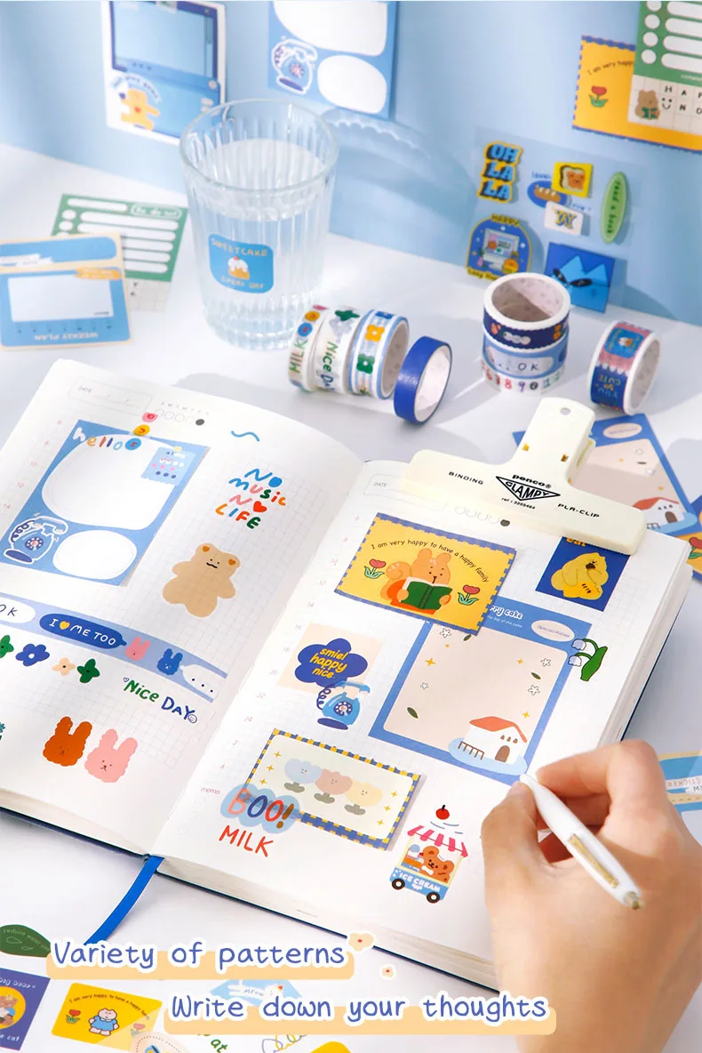 Memo Pad Printing Stationary Gift Set Stickers Sticky Notes Adhesive