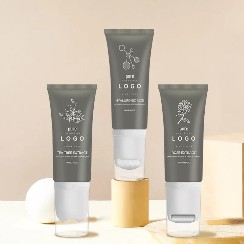 Multi Function Empty Squeeze Cosmetic Packaging Lotion Tube Stainless Steel Roller Ball Tube Massage Tube for Cream
