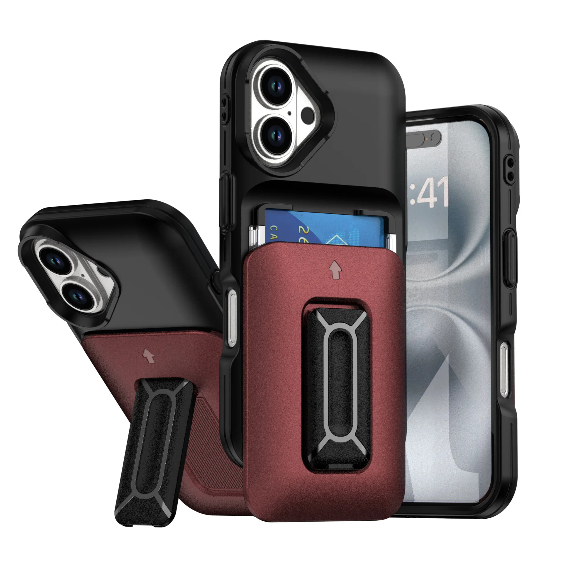 Suitable For Pro Max Lanyard Phone IPhone 16 17 AIR Stand Case With Card Slot_voghion.com
