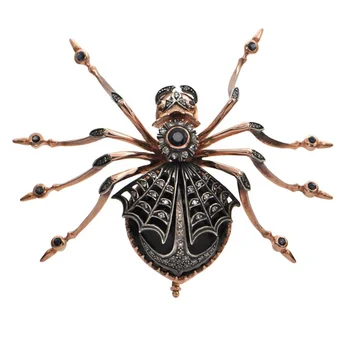 Source Special Faberge design Silver Spider 925 Animal brooch with