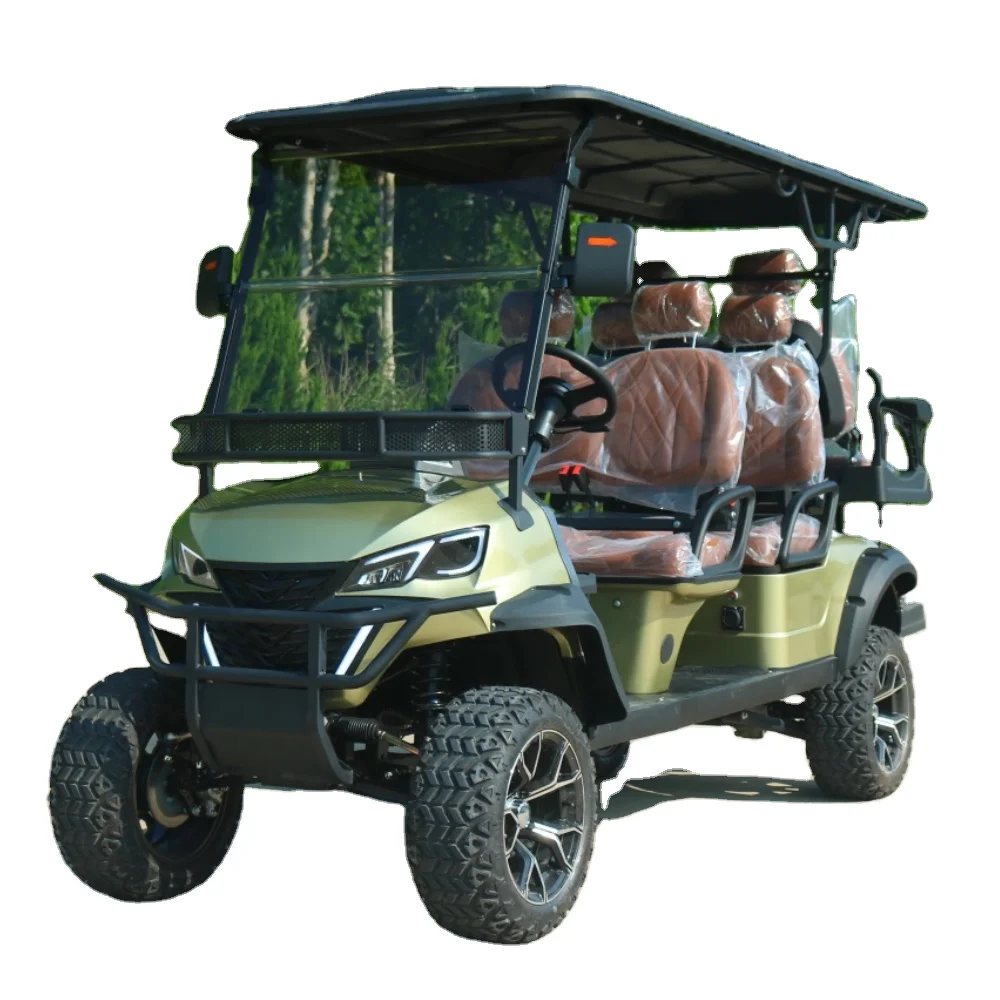 New Arrival Parison 4+2 Luxury New Energy Golf Carts Electric Motor Hotel Outdoor golf carts 2025SDZX12PTPR11102