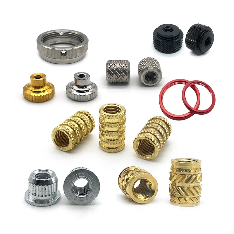 Nuts Factory CNC Threaded Insert nut 1/4 Inch  M1.6 M2 M2.5 M3 M4 M5 M6 M8 M10 stainless steel copper brass Knurled Nuts