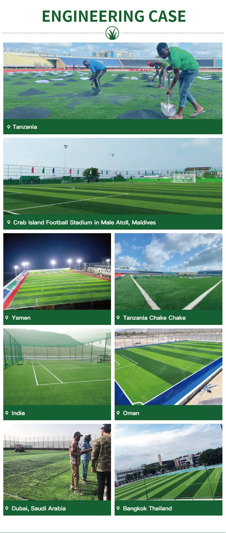FIFA Quality Pro Certified Artificial Soccer Grass with 40-60 mm Pile Height and 8-Year Lifespan for Professional Fields