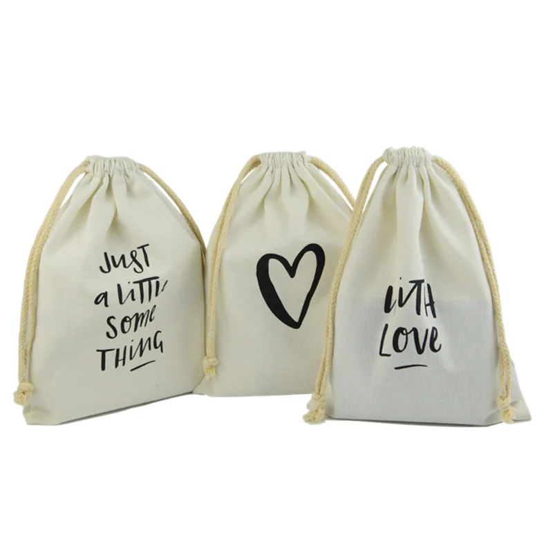 large cotton drawstring bags