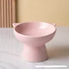 Bol pour chat haut rose