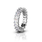 Diamond Rings Ring 2022 Hot Sale White Gold Full Zircon Rhinestone Wedding Diamond Rings Women Platinum Plating Ring
