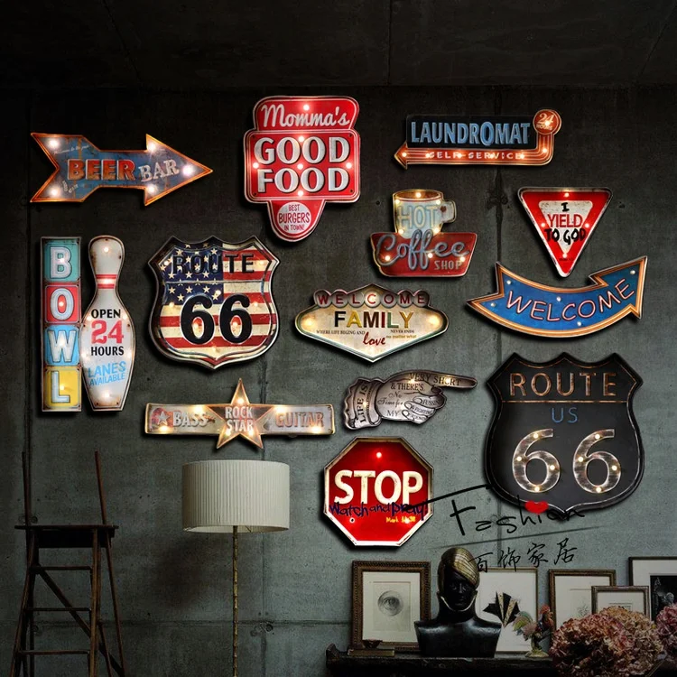 Retro Cars Tow Truck Route 66 Light Switch & Outlet Wall Plate - Vintage Garage Decor