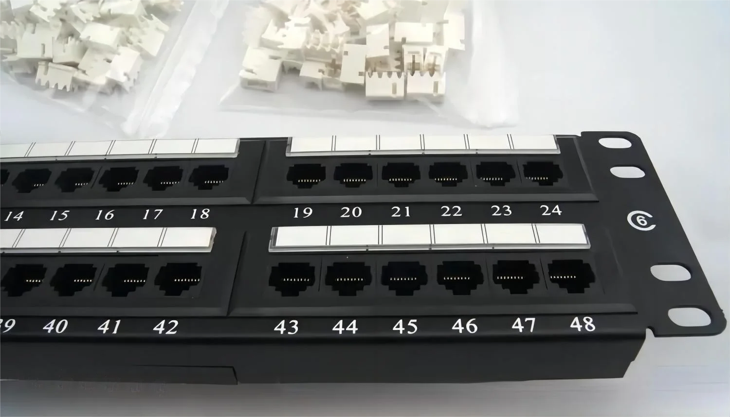 Cat6 48 Port Unshielded Network Patch Panel Gigabit Ethernet Patch