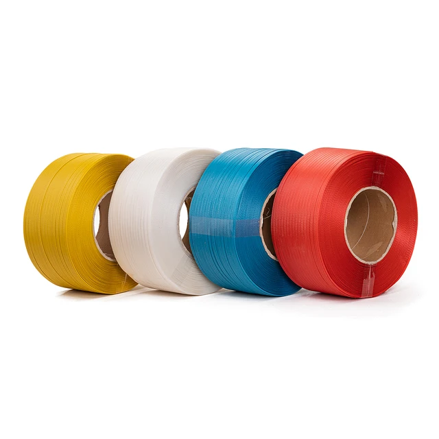 Wholesale PP packing color plastic belt woven cord strapping for Machine strap polypropylene pp strapping band roll