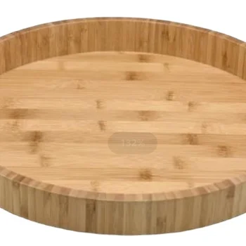 Eco-friendly recyclable a delicate round bamboo tray