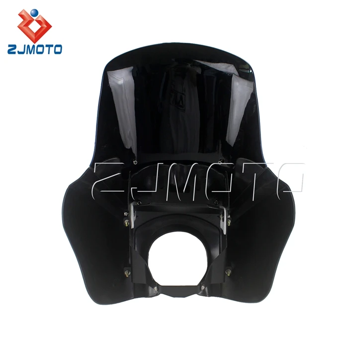 Передняя обтекатель T-sport с комплектом лобового стекла 15 дюймов, маска для мотоциклетной фары, чехол для Harley Dyna FXR FXD FXDB 1987-2017
