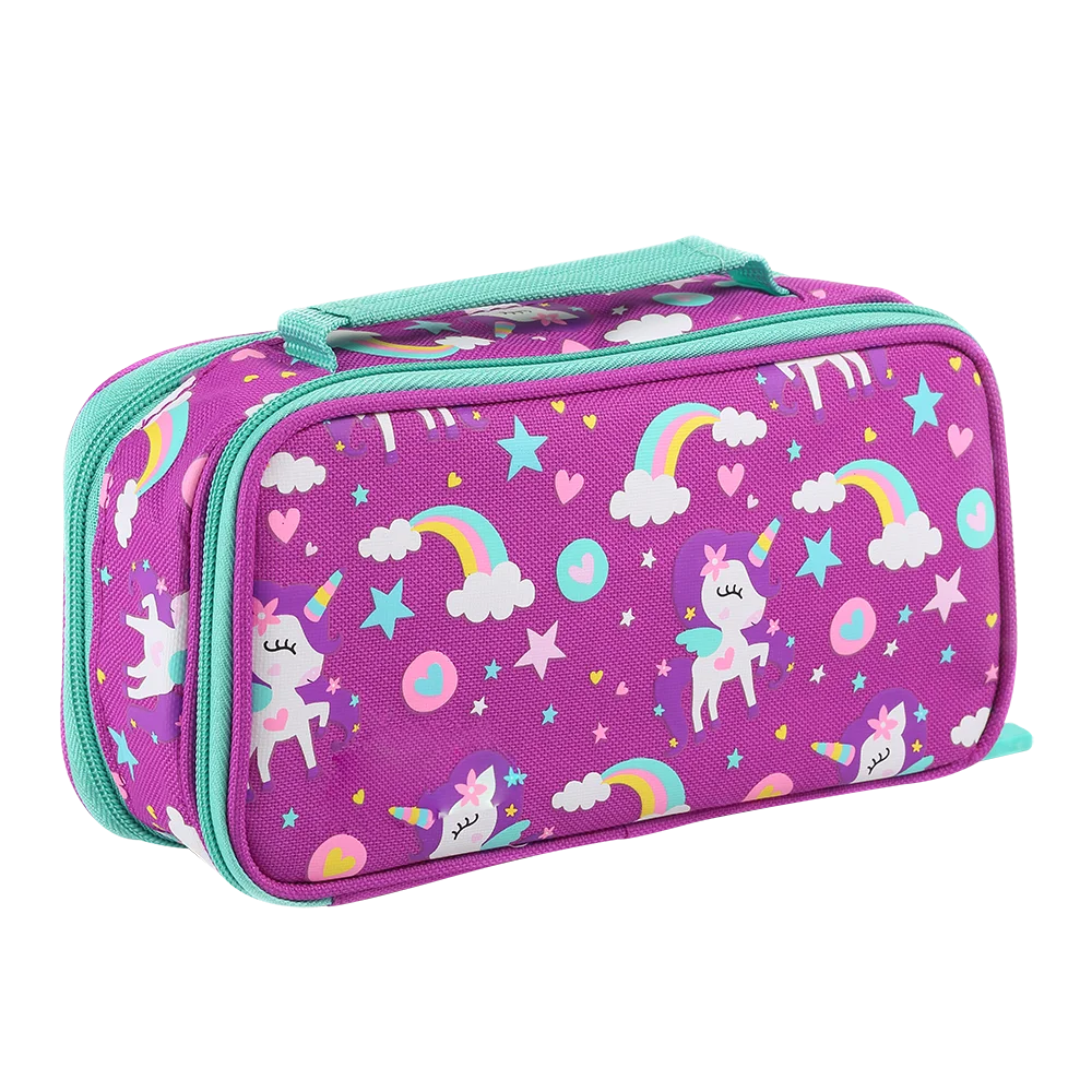 Pencil Case Pencil Bag Zipper Pouch Stationery Case 600d With Silk Printing Suitcase Design