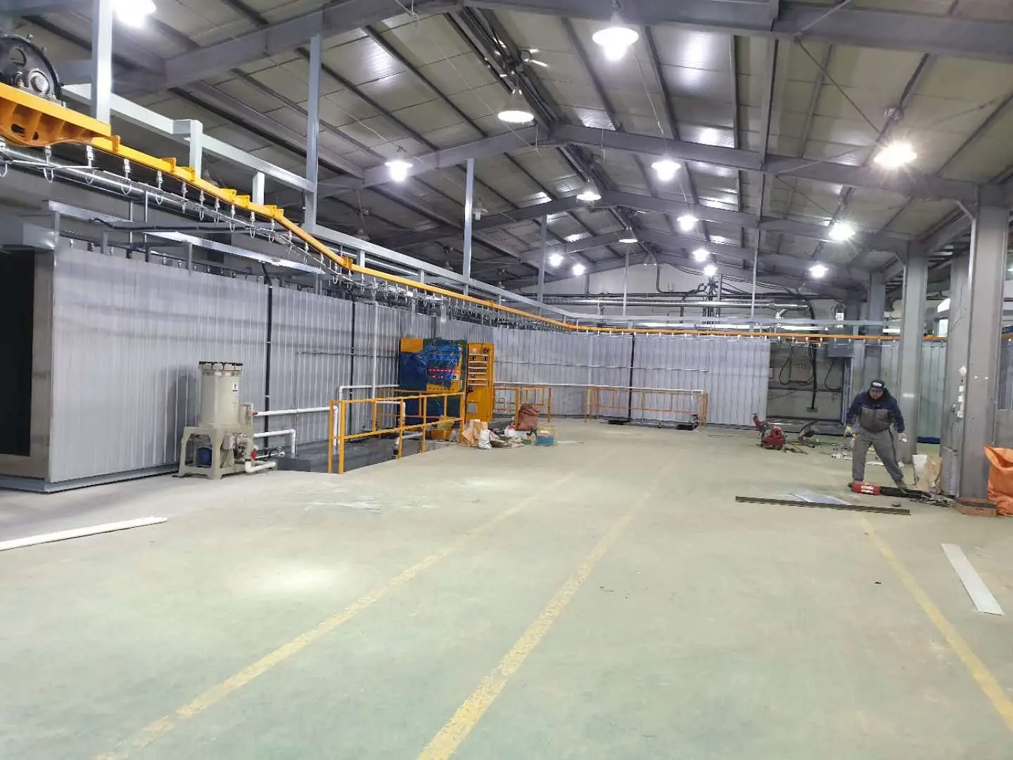 Fully Automated Powder Coating Line with Pretreatment Spray Tunnel ...