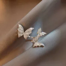 Light Luxury Sense butterfly Ring Europe and the United States Fashion Jewelry Open Index Finger Ring Instagram Hit