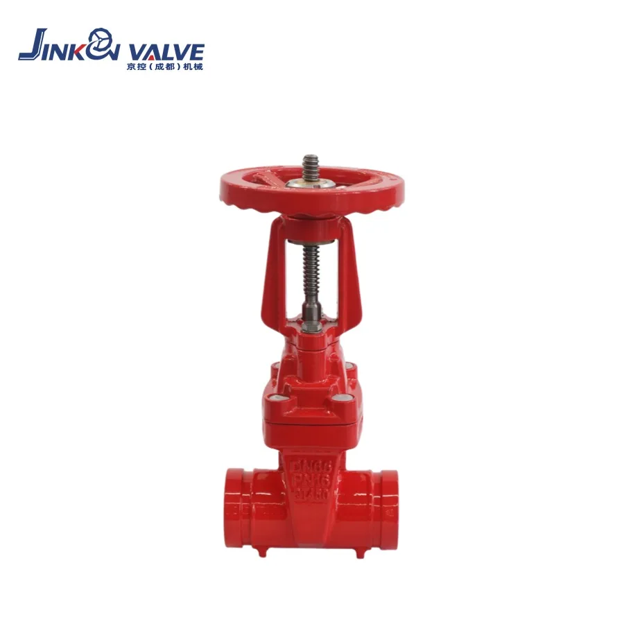 Ductile Iron EPDM Soft Seal Manual Rising Stem Gate Valve | Grooved | High Temperature | Water Approved | Fire Water Oil VALVE