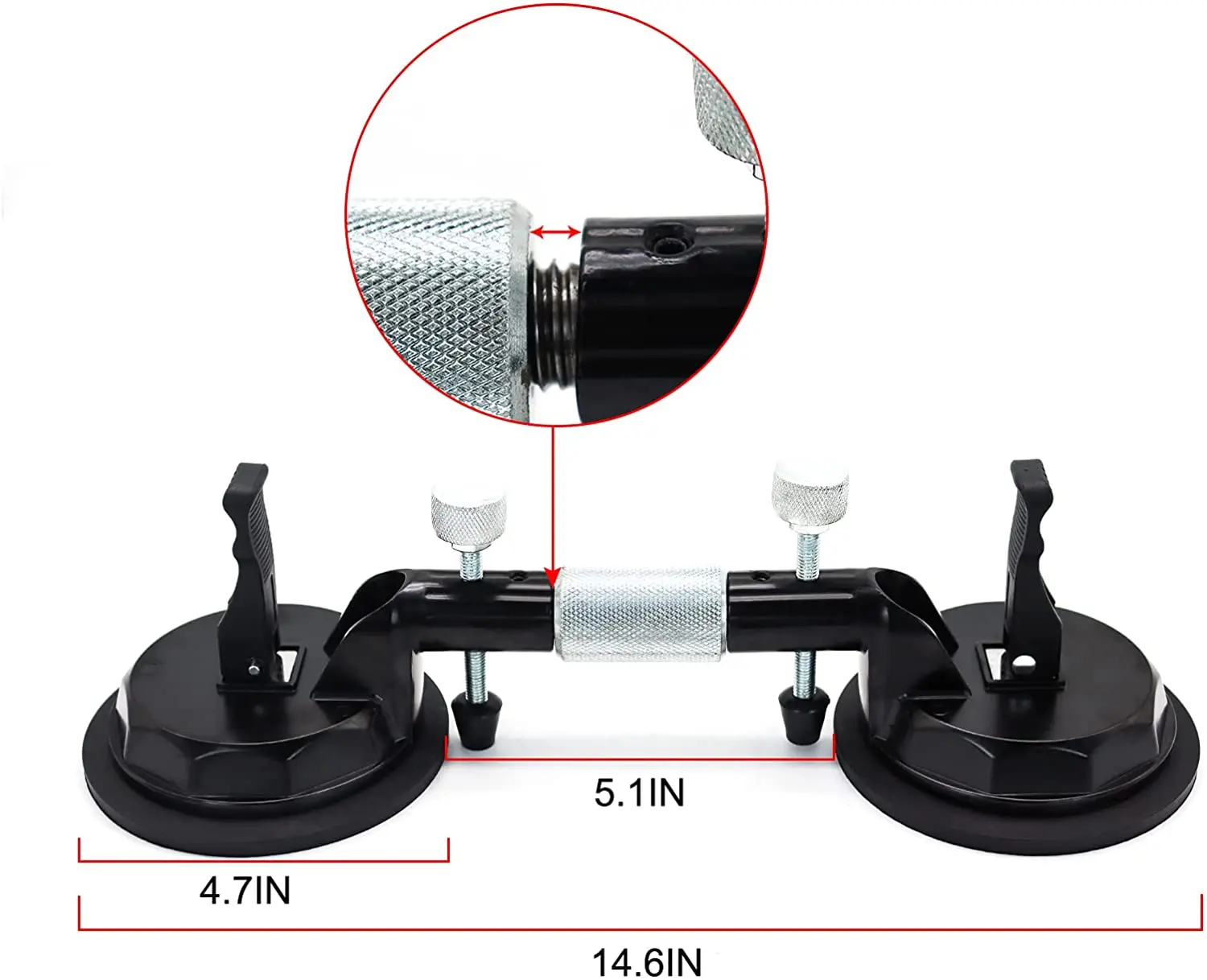 Adjustable Seam Setter Vacuum Double Suction Cup For Tile Glass Granite ...