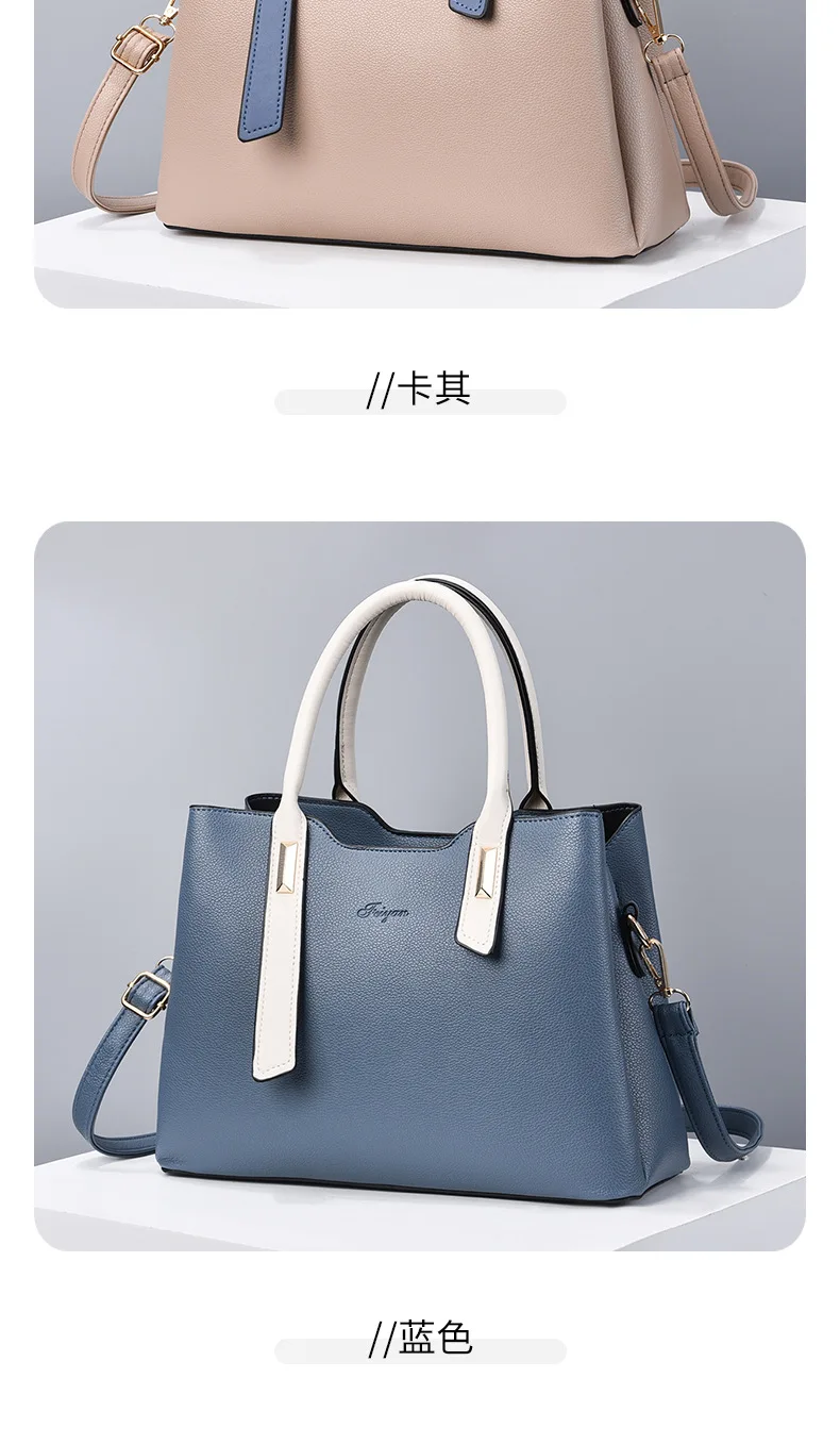 New Style Casual Women's Bags Soft Leather Ladies Handbags Multi Layer Large-capacity Single-shoulder Bag Hand Bags