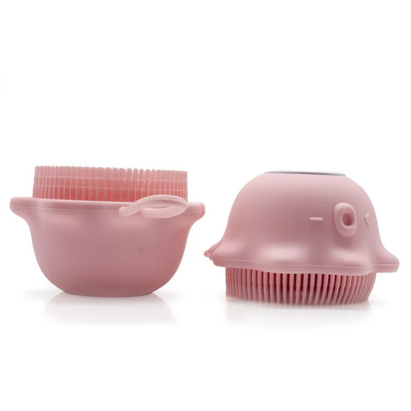 New Octopus-Shaped Silicone Bath Brush Soft-Bristle Baby Shampoo Brush Refillable Creative Bath Accessory