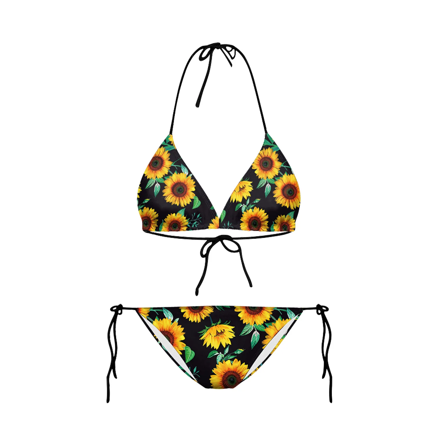 High Quality Knit Bikini Sets Sexy Suits Women Ladies Sexy Floral ...