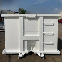 Open top style stackable hook lift dumpster garbage containers hook lift bin