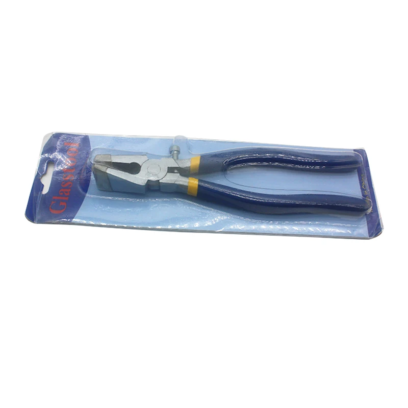 Breaker Grozer Pliers and Glass Running Pliers Kit With Rubber Tips Glass Pliers With Flat Jaws for Stained Glass