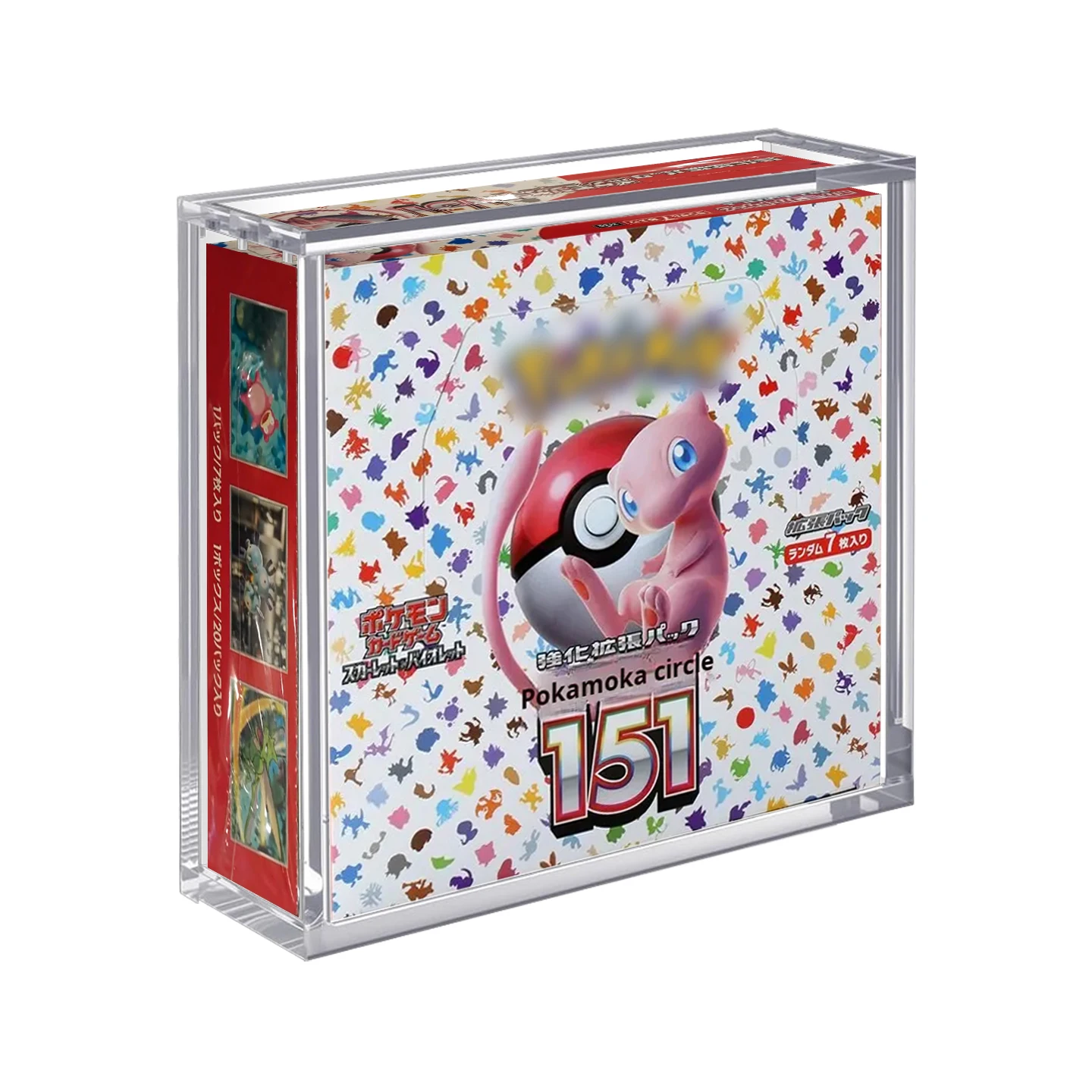 japanese pokemon card cubes Cards Scarlet & Violet Pokemon 151 Booster Box sv2a Sealed Premium Customized Clear Acrylic Display