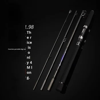 Multi-Section Portable Carbon Fishing Rod Super Hard H-Adjustable Lure Rod Jigging Boat Four-Section Weihai Factory Wholesale – Metal Jig – view 3