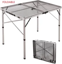 Square Camping Table Outdoor Folding Picnic Table - Portable, Compact & Foldable for Easy Storage - Great for Picnic, Garden