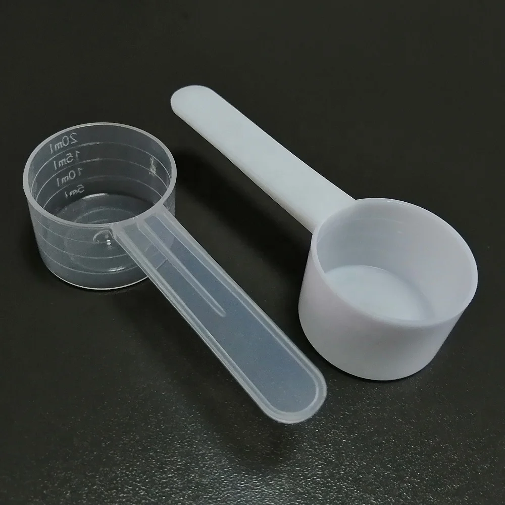 20 mL Plastic Measuring Scoop (4 teaspoon/ 20cc), Medium Handle