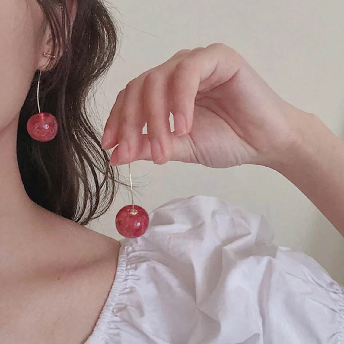 Random Maroon Resin Earrings