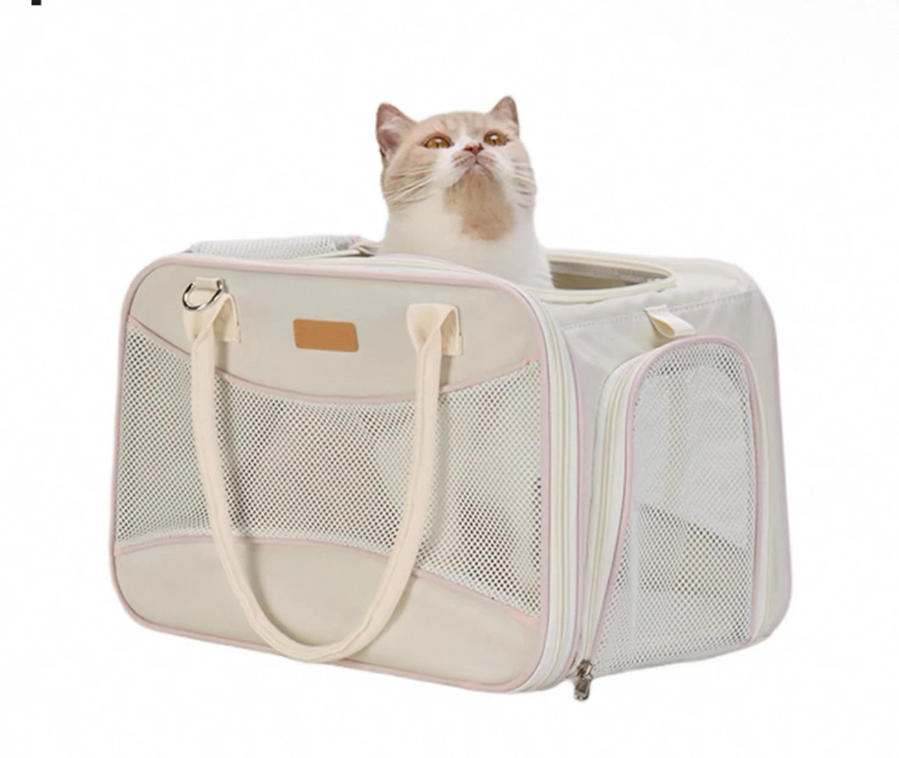 Eco Friendly Material Foldable Bag with Custom Large Capacity Carry Portable Cat Bag for Pet
