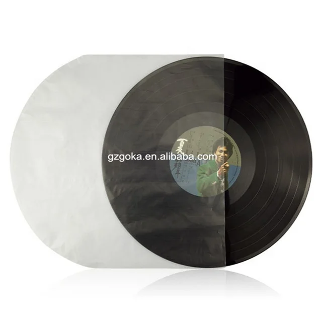 Cabilock 50Pcs LP Record Inner Sleeves CD Protecter Plastic Bag Vinyl Record Clear Cover for CD Record 12cm 